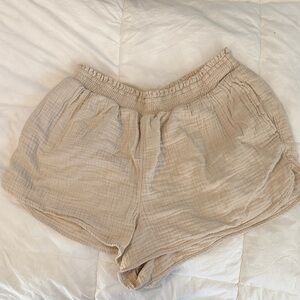 aerie Beige Swim Coverup Shorts